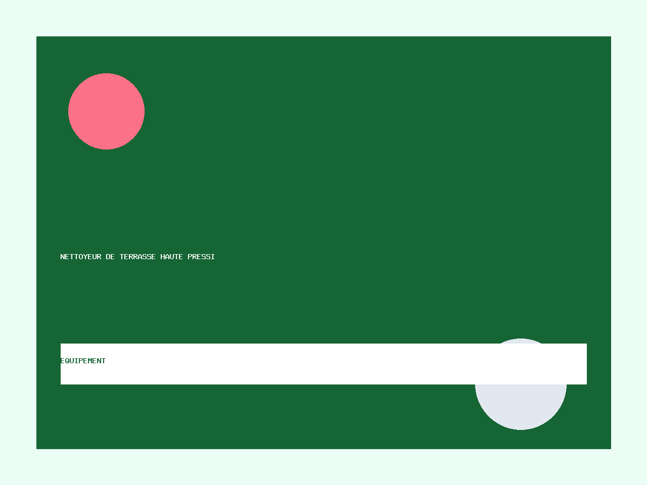 Nettoyeur de terrasse haute pression