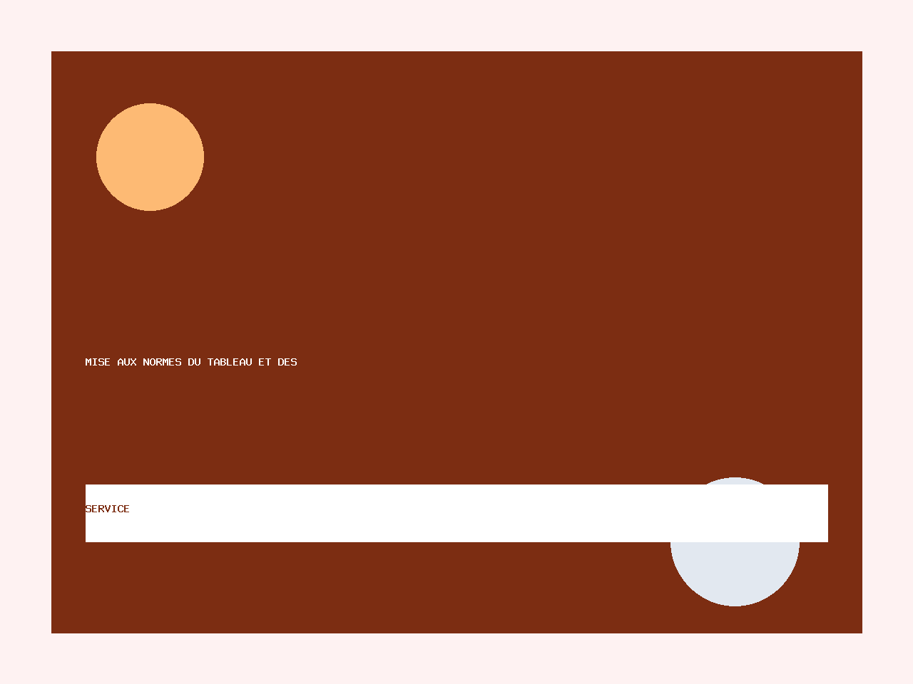 Mise aux normes du tableau et des circuits